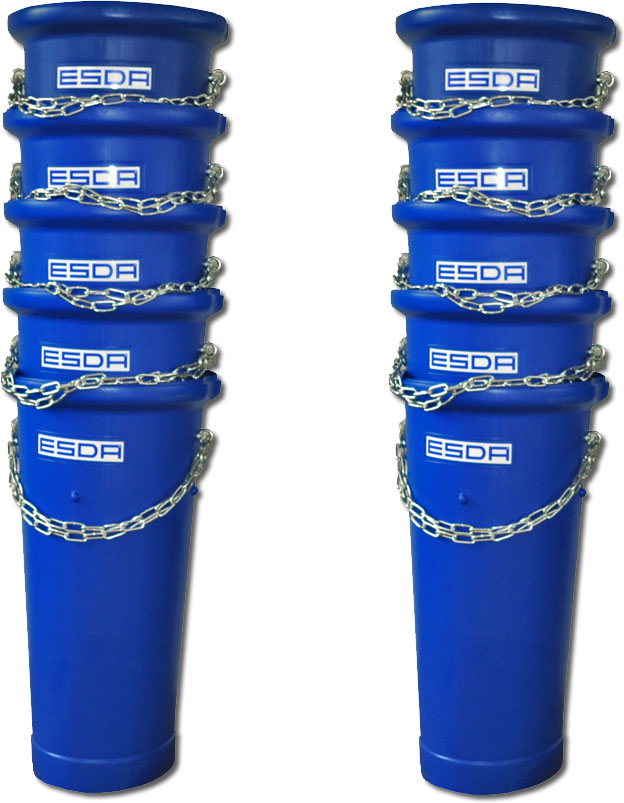 15 St. ESDA-Bauschuttrutsche in blau 9,5 Kg